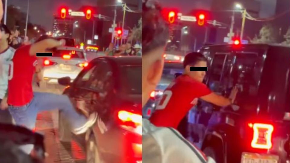 El presunto responsable, identificado en redes como ProdbyCalvo, fue captado en video con una playera roja y la leyenda 'Kirk 30'.