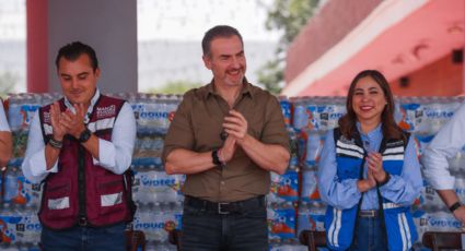 Monterrey entrega miles de litros de agua a García