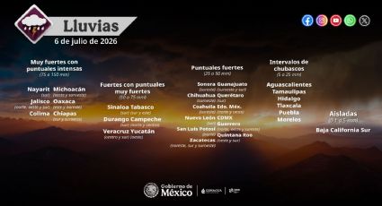 PC emite alerta por lluvias intensas en varios estados