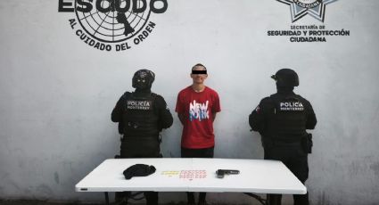Detienen a hombre con arma de fuego y 40 dosis de droga en Monterrey